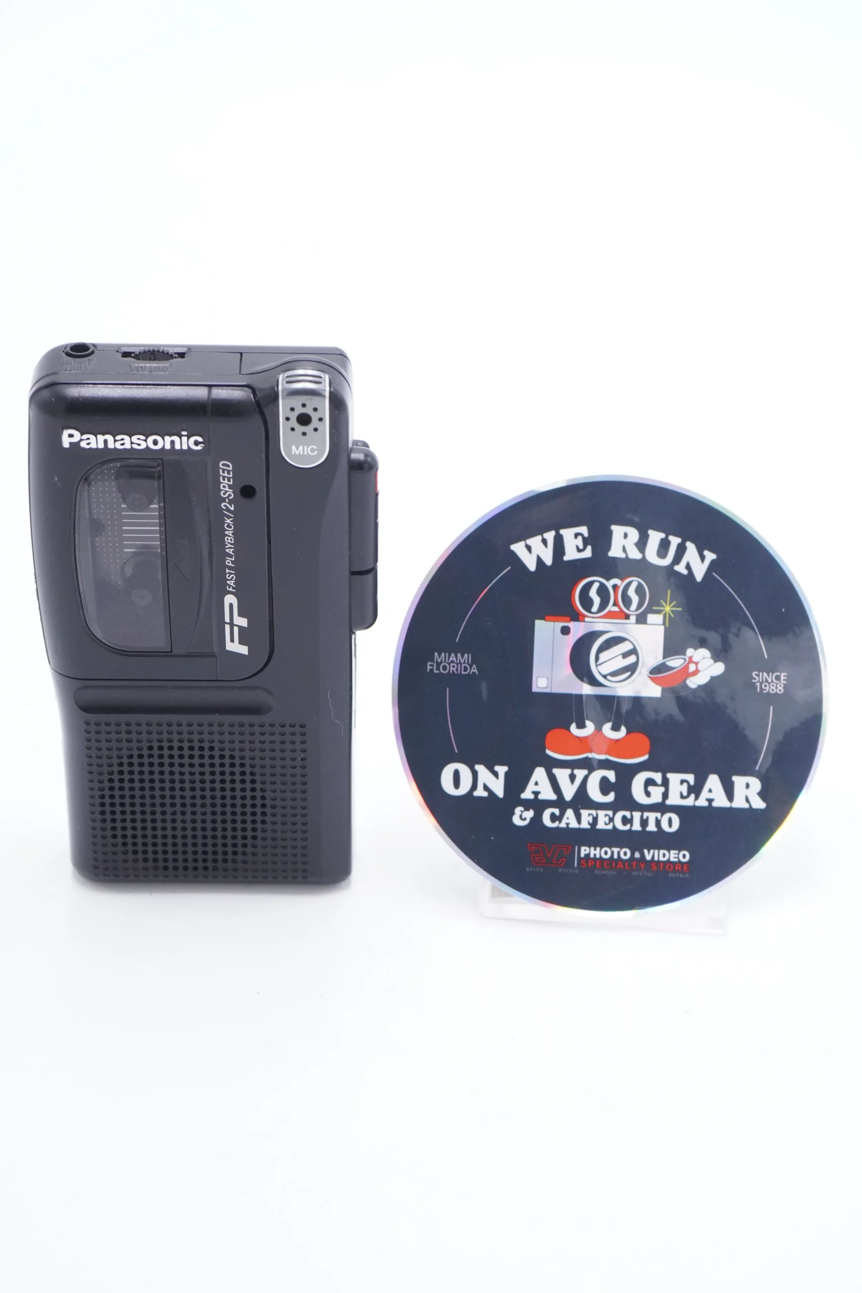 Panasonic RN-202-08595 MicroCassette Voice Recorder 2 Speed Handheld Dictaphone, Used (For Parts)