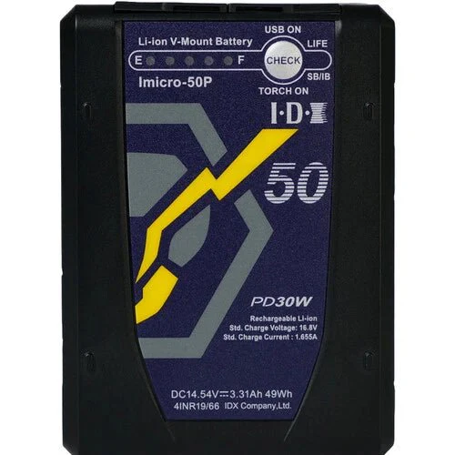 IDX System Technology Imicro-50P 49Wh High-Load Lithium-Ion Mini V-Mount Battery