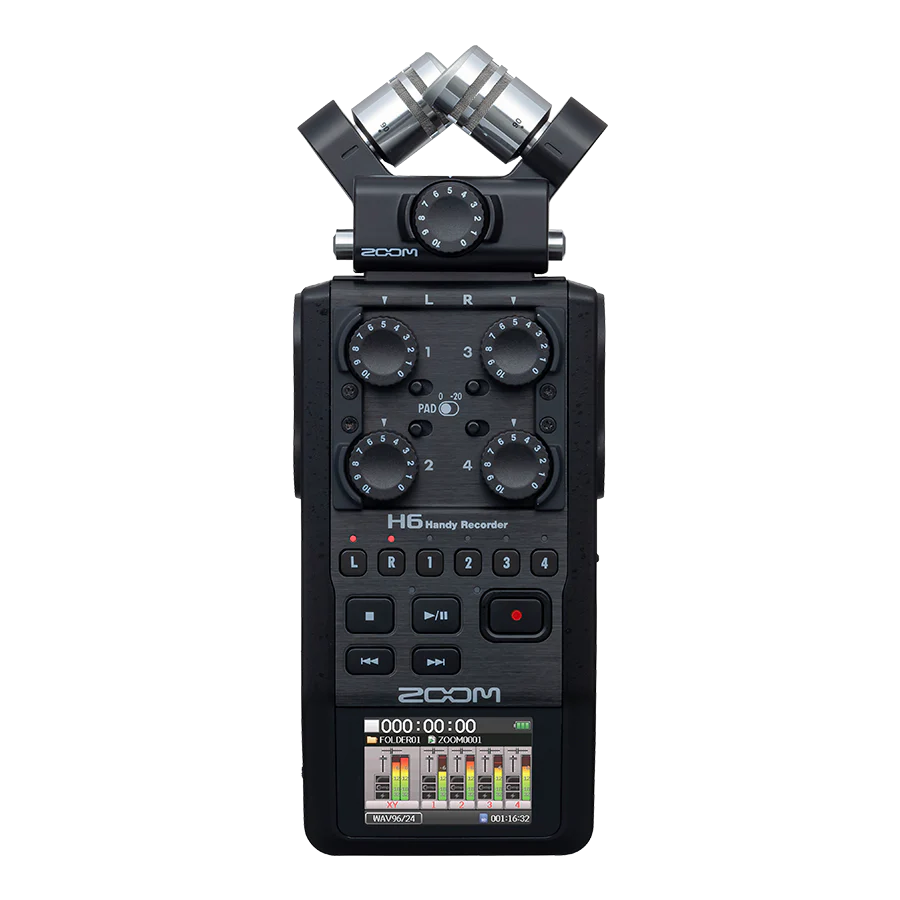 ZoomH6 Recorder All Black