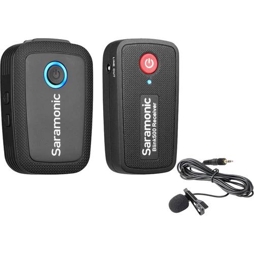 Saramonic BLINK500B1 Tx+Rx 2.4GHz Micro-Wireless Lavalier System W/Camera-Mountable Dual-Receiver